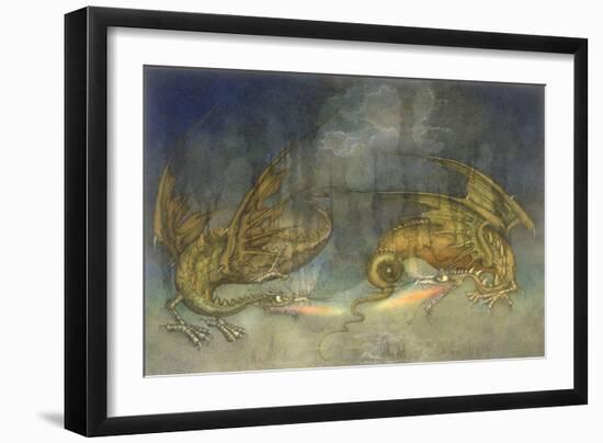 Fighting Dragons, 1979-Wayne Anderson-Framed Giclee Print