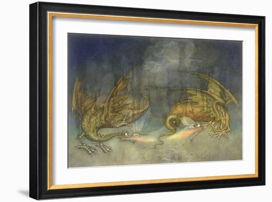 Fighting Dragons, 1979-Wayne Anderson-Framed Giclee Print