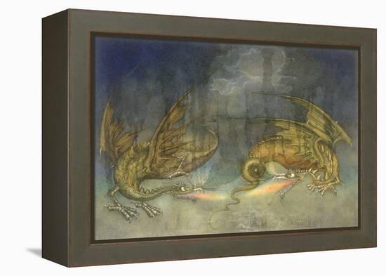 Fighting Dragons, 1979-Wayne Anderson-Framed Premier Image Canvas