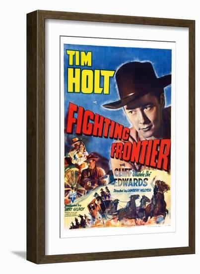 Fighting Frontier, Tim Holt, 1943-null-Framed Art Print