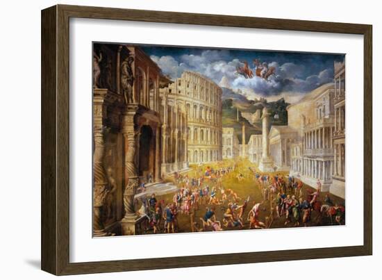 Fighting Gladiators, C. 1560-Paris Bordone-Framed Giclee Print