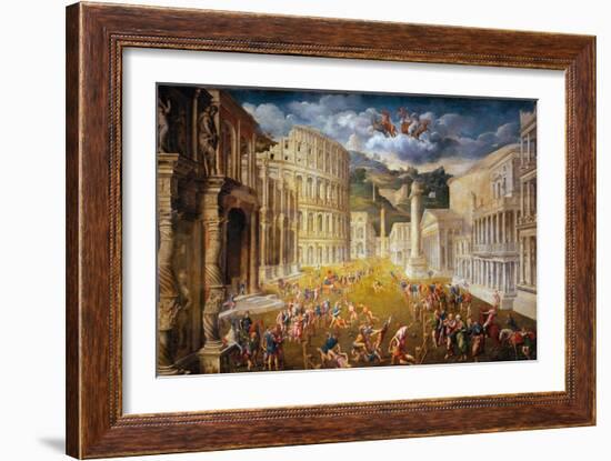 Fighting Gladiators, C. 1560-Paris Bordone-Framed Giclee Print