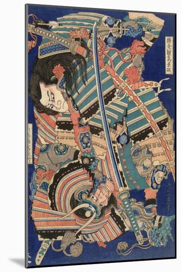 Fighting Heroes, 1827-1832-Katsushika Hokusai-Mounted Art Print