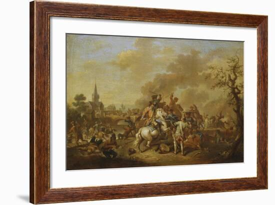 Fighting in Village-Karel Breydel-Framed Giclee Print