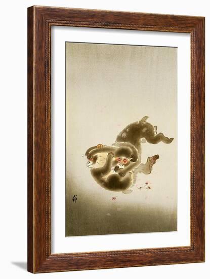 Fighting Monkeys-Koson Ohara-Framed Giclee Print