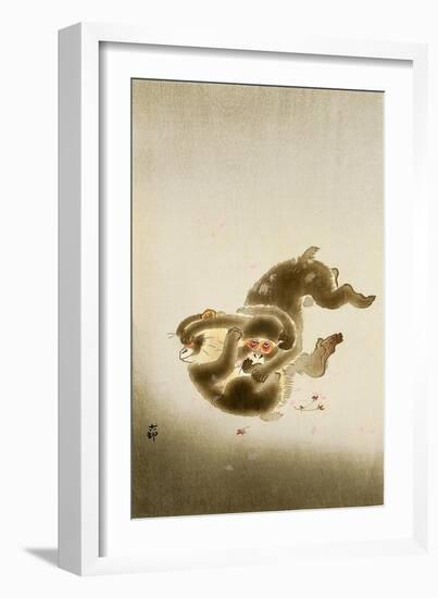 Fighting Monkeys-Koson Ohara-Framed Giclee Print