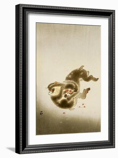 Fighting Monkeys-Koson Ohara-Framed Giclee Print