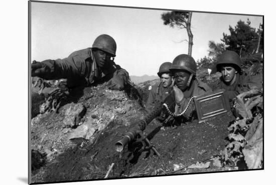 Fighting North of the Chongchon River During the U.S. Advance Above the 38th Parallel-null-Mounted Photo