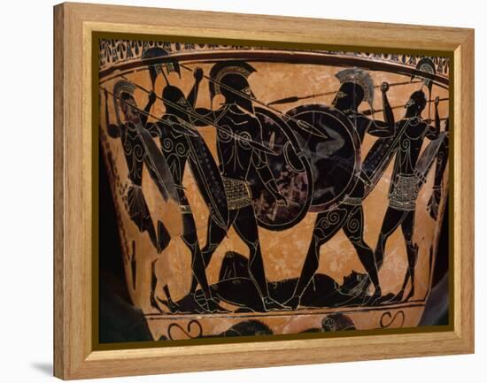 Fighting over Body of Patroclus, friend of Achilles, during Trojan War-null-Framed Premier Image Canvas