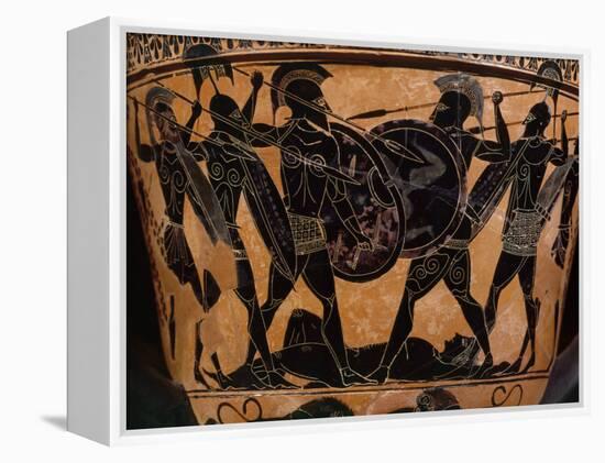 Fighting over Body of Patroclus, friend of Achilles, during Trojan War-null-Framed Premier Image Canvas