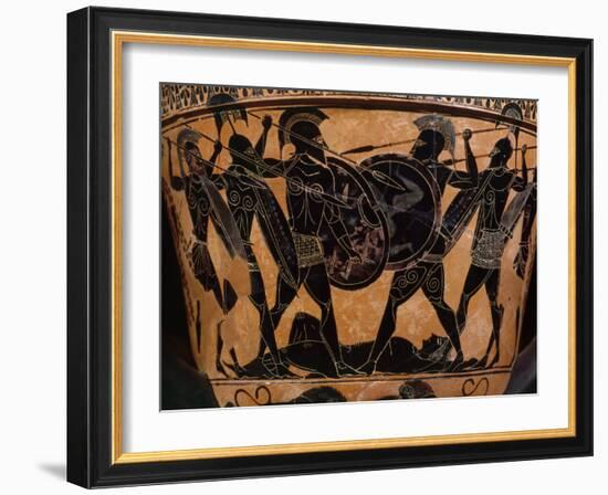 Fighting over Body of Patroclus, friend of Achilles, during Trojan War-null-Framed Premium Photographic Print