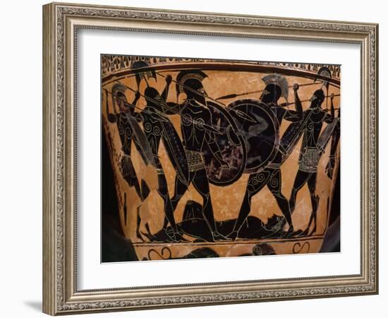 Fighting over Body of Patroclus, friend of Achilles, during Trojan War-null-Framed Photographic Print