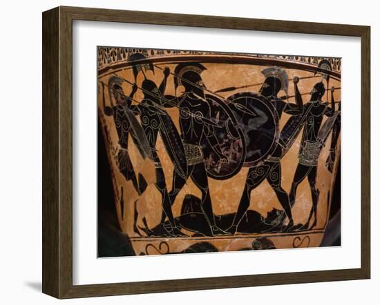 Fighting over Body of Patroclus, friend of Achilles, during Trojan War-null-Framed Photographic Print