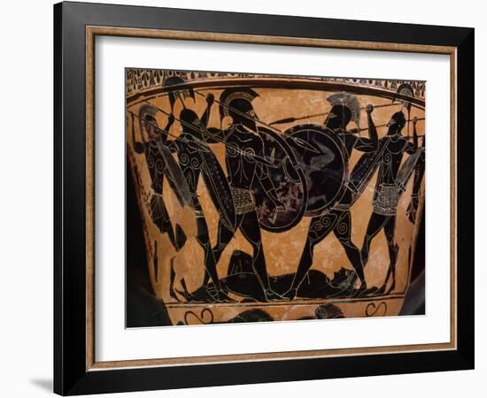 Fighting over Body of Patroclus, friend of Achilles, during Trojan War-null-Framed Photographic Print