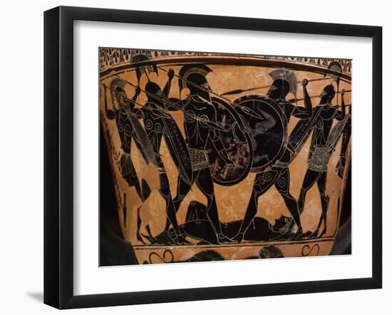 Fighting over Body of Patroclus, friend of Achilles, during Trojan War-null-Framed Photographic Print