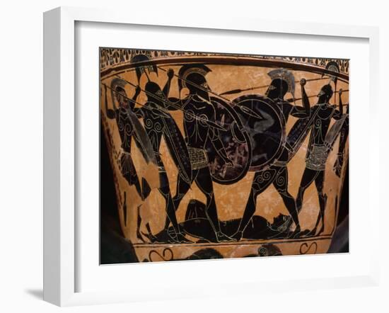 Fighting over Body of Patroclus, friend of Achilles, during Trojan War-null-Framed Photographic Print