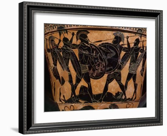 Fighting over Body of Patroclus, friend of Achilles, during Trojan War-null-Framed Photographic Print