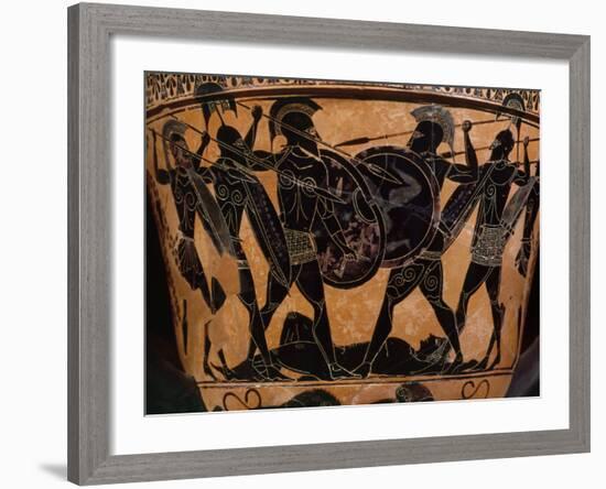 Fighting over Body of Patroclus, friend of Achilles, during Trojan War-null-Framed Photographic Print