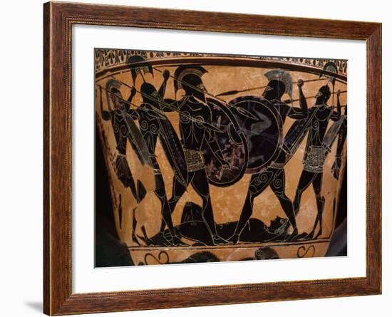 Fighting over Body of Patroclus, friend of Achilles, during Trojan War-null-Framed Photographic Print