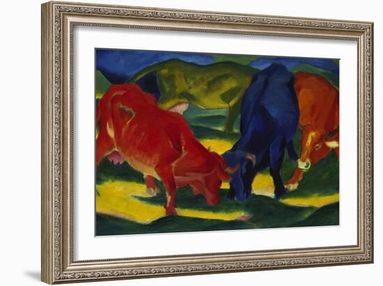 Fighting Oxen, 1911-Franz Marc-Framed Giclee Print