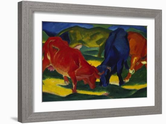 Fighting Oxen, 1911-Franz Marc-Framed Giclee Print