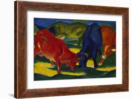 Fighting Oxen, 1911-Franz Marc-Framed Giclee Print