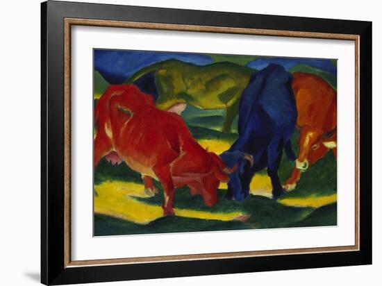 Fighting Oxen, 1911-Franz Marc-Framed Giclee Print