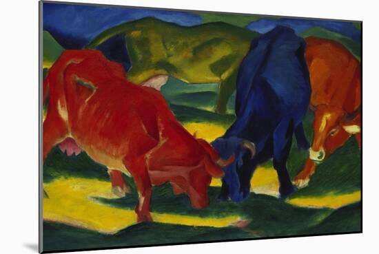 Fighting Oxen, 1911-Franz Marc-Mounted Giclee Print