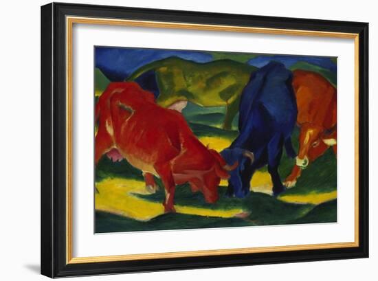 Fighting Oxen, 1911-Franz Marc-Framed Giclee Print