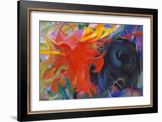 Fighting Shapes, 1914-Franz Marc-Framed Giclee Print