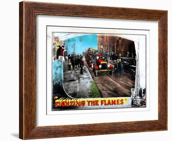 Fighting the Flames, 1925-null-Framed Art Print