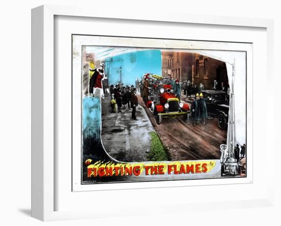 Fighting the Flames, 1925-null-Framed Art Print