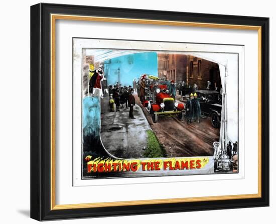 Fighting the Flames, 1925-null-Framed Art Print