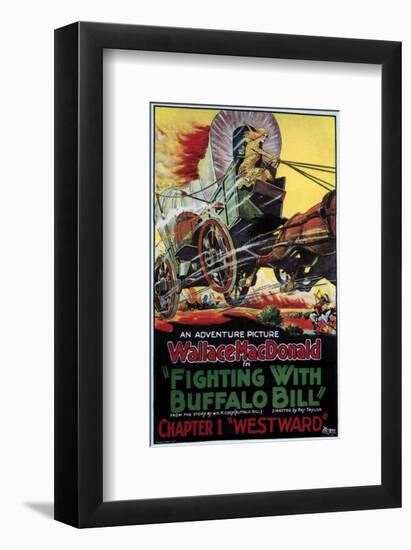 Fighting With Buffalo Bill - 1926-null-Framed Giclee Print