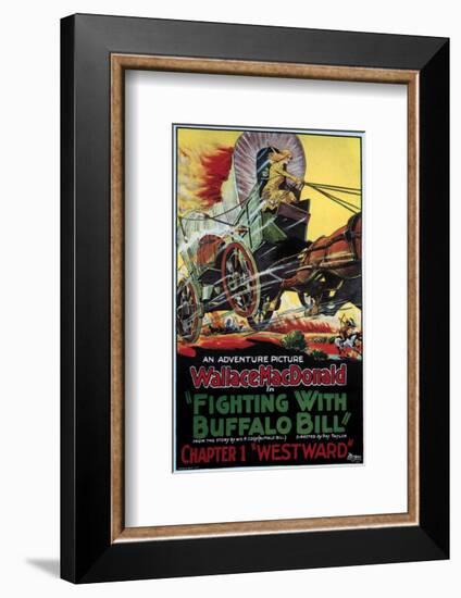 Fighting With Buffalo Bill - 1926-null-Framed Giclee Print