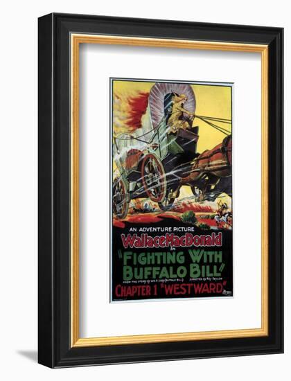 Fighting With Buffalo Bill - 1926-null-Framed Giclee Print