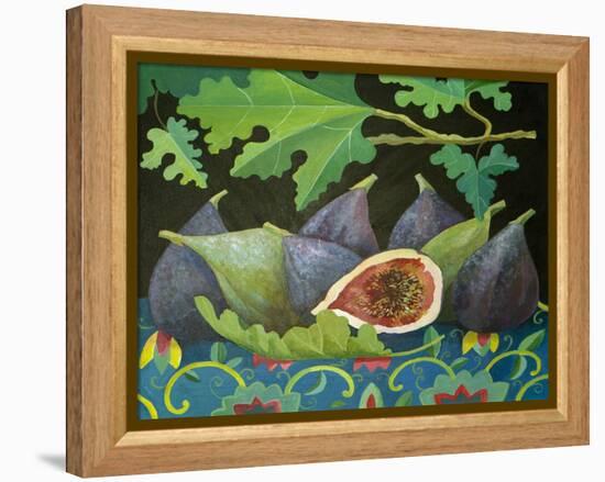 Figs on Black, 2014-Jennifer Abbott-Framed Premier Image Canvas