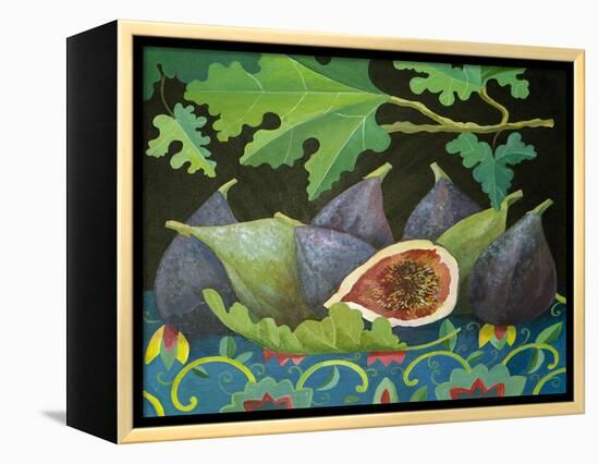 Figs on Black, 2014-Jennifer Abbott-Framed Premier Image Canvas