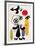 Figur Gegen Rote Sonne II, c. 1950-Joan Miro-Framed Art Print