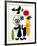 Figur Gegen Rote Sonne II, c. 1950-Joan Miro-Framed Art Print