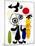 Figur Gegen Rote Sonne II, c. 1950-Joan Miro-Mounted Art Print