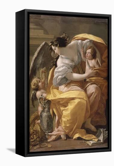 Figure allégorique dit La Richesse-Simon Vouet-Framed Premier Image Canvas