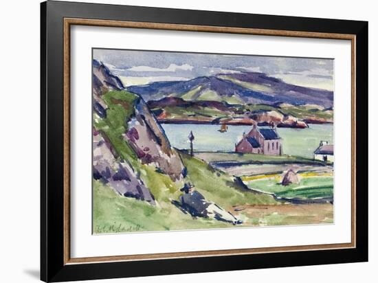 Figure and Kirk, Iona-Francis Campbell Boileau Cadell-Framed Giclee Print