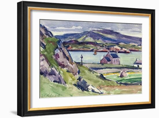 Figure and Kirk, Iona-Francis Campbell Boileau Cadell-Framed Giclee Print