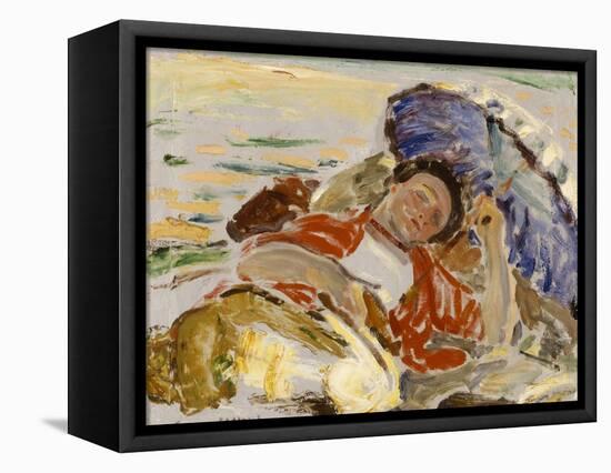 Figure at Laguna Beach 1917-Clarence Hinkle-Framed Stretched Canvas