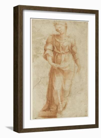 Figure féminne debout, se dirigeant vers la droite-Domenico Beccafumi-Framed Giclee Print