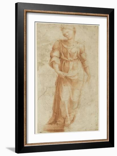 Figure féminne debout, se dirigeant vers la droite-Domenico Beccafumi-Framed Giclee Print