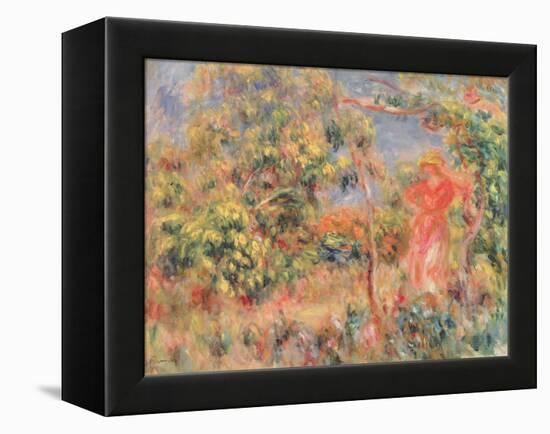 Figure in a Garden, 1917 (Oil on Canvas)-Pierre Auguste Renoir-Framed Premier Image Canvas