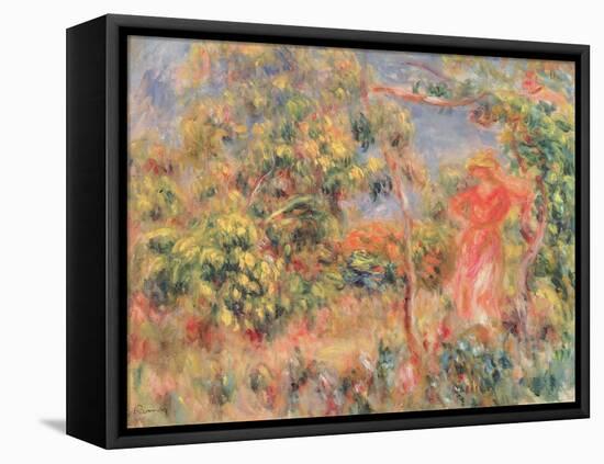 Figure in a Garden, 1917 (Oil on Canvas)-Pierre Auguste Renoir-Framed Premier Image Canvas