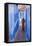 Figure in Narrow Passageway in Morocco-Steven Boone-Framed Premier Image Canvas